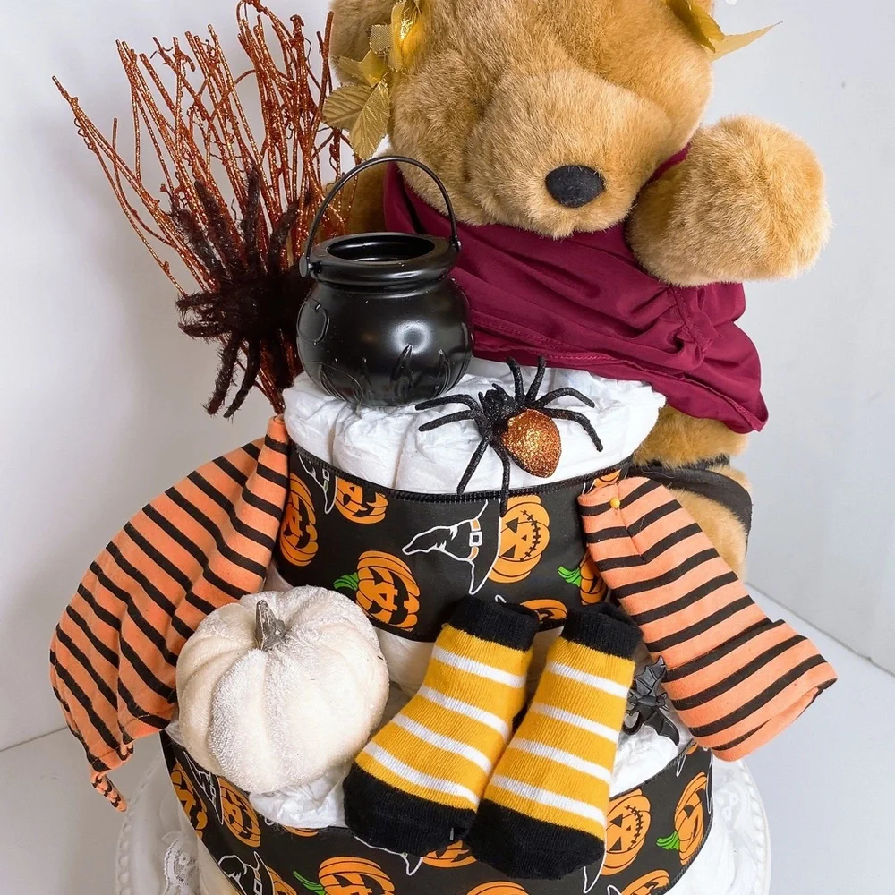 Halloween Diaper Cake, Halloween baby gift
